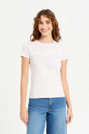 Women Lilac Graphic T-Shirt