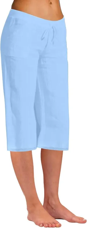 Women Linen Summer Y2K Streetwear Pants Elastic Waisted Baggy Stretchy Plus Size Trousers Travel