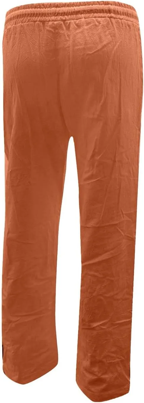 Women Work Linen Cotton Pants Office Business Plus Size Loose Trendy Trouser Outdoor Hiking Jogging Casual Sweatpants
