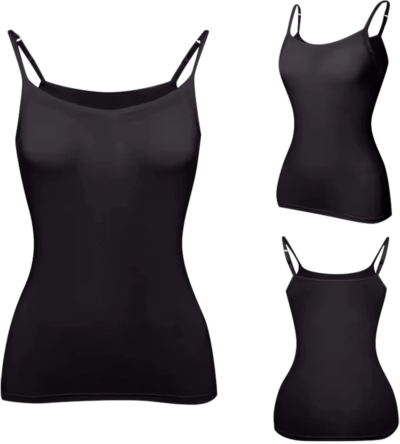 Women's Bra Camisole Tops Adjustable Spaghetti Strap Cami Tank Yoga Sports T-Shirts Athletic Outside with Chest Pad