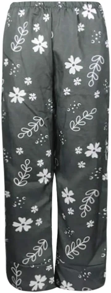Womens Casual Linen Pants Loose Fit Summer Cotton Pocket Cropped Pants High Waisted Smocked Lounge Trousers Palazzo