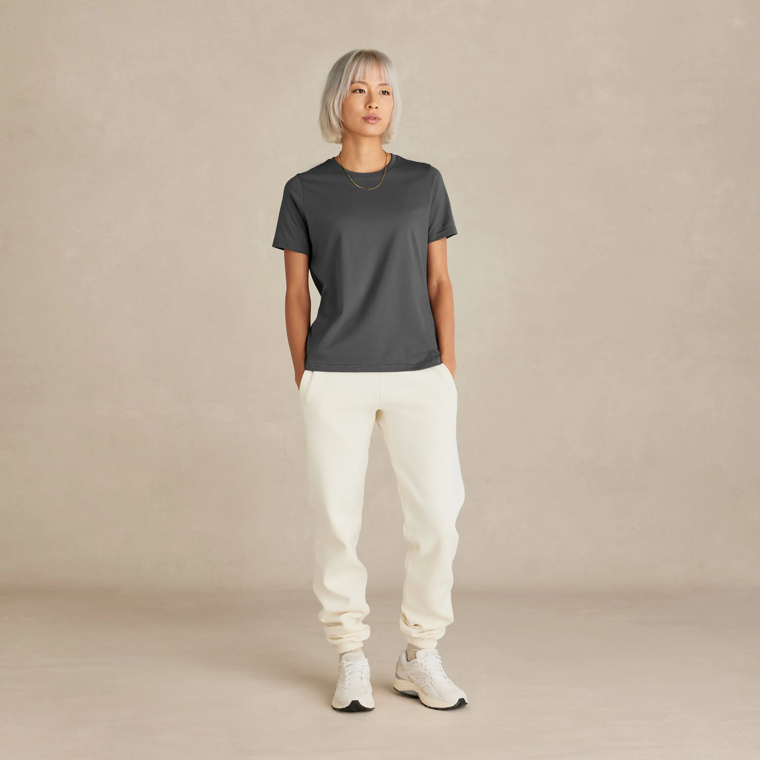 Women's Slate American Grown Supima® 100% Cotton 6oz T-Shirt