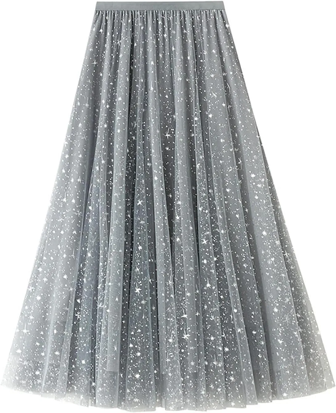 Womens Tutu Skirts Sequin Long Skirt Sparkly Tulle Skirts A Line Fairy Skirt Evening Party Skirts Cocktail Skirt