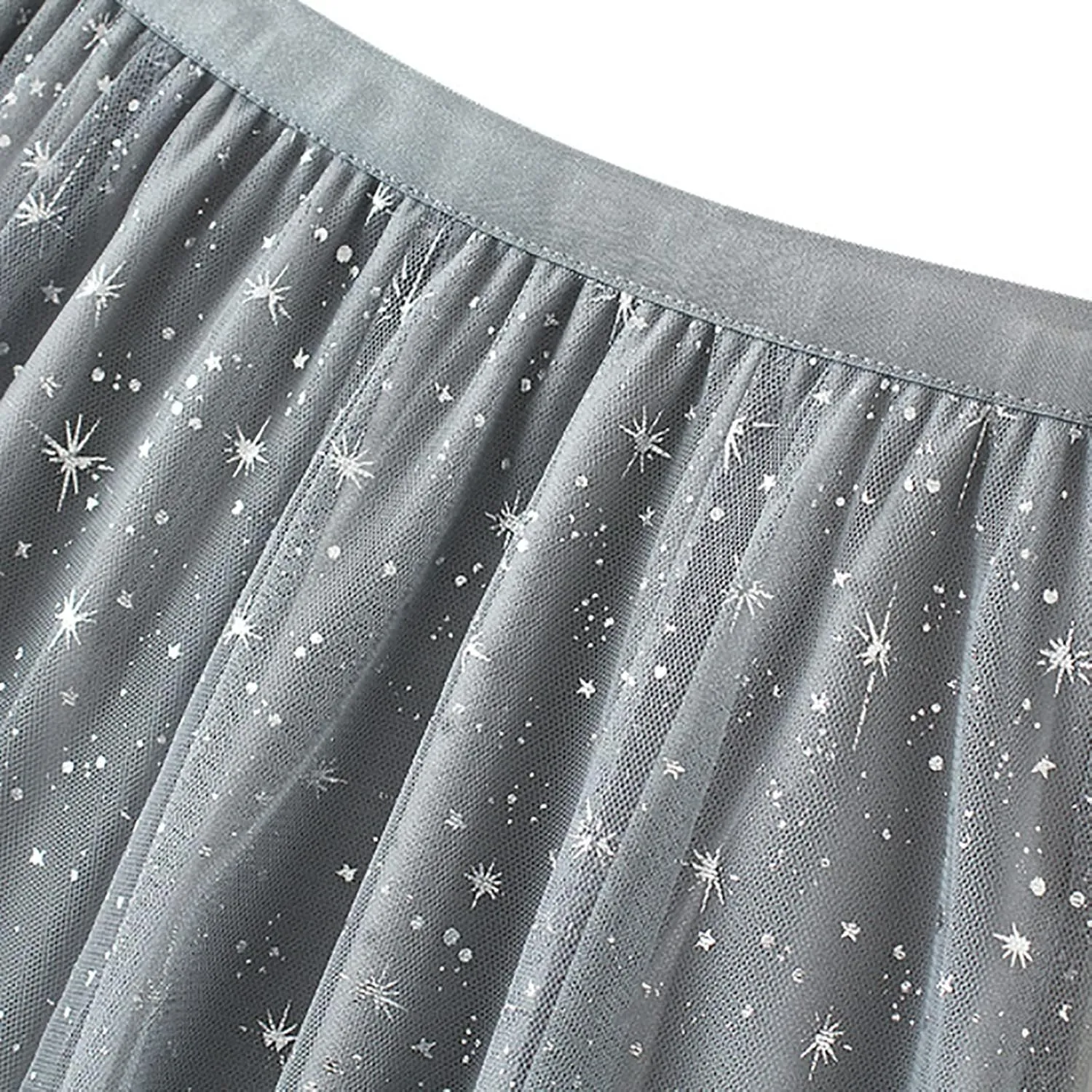 Womens Tutu Skirts Sequin Long Skirt Sparkly Tulle Skirts A Line Fairy Skirt Evening Party Skirts Cocktail Skirt