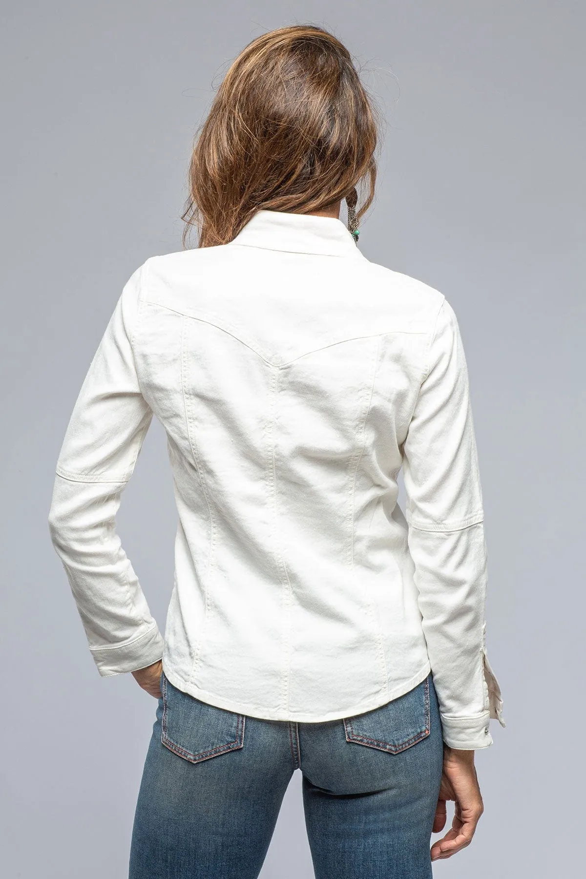 Yarmony Linen Cotton Denim Shirt In Off White